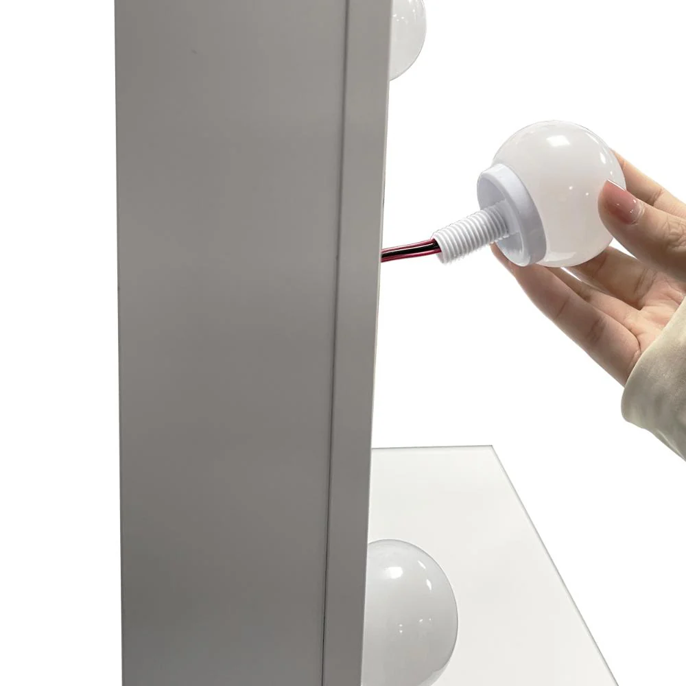 Tocador con Luces Led Aura, Blanco Mate, Incluye la Silla - Image 8