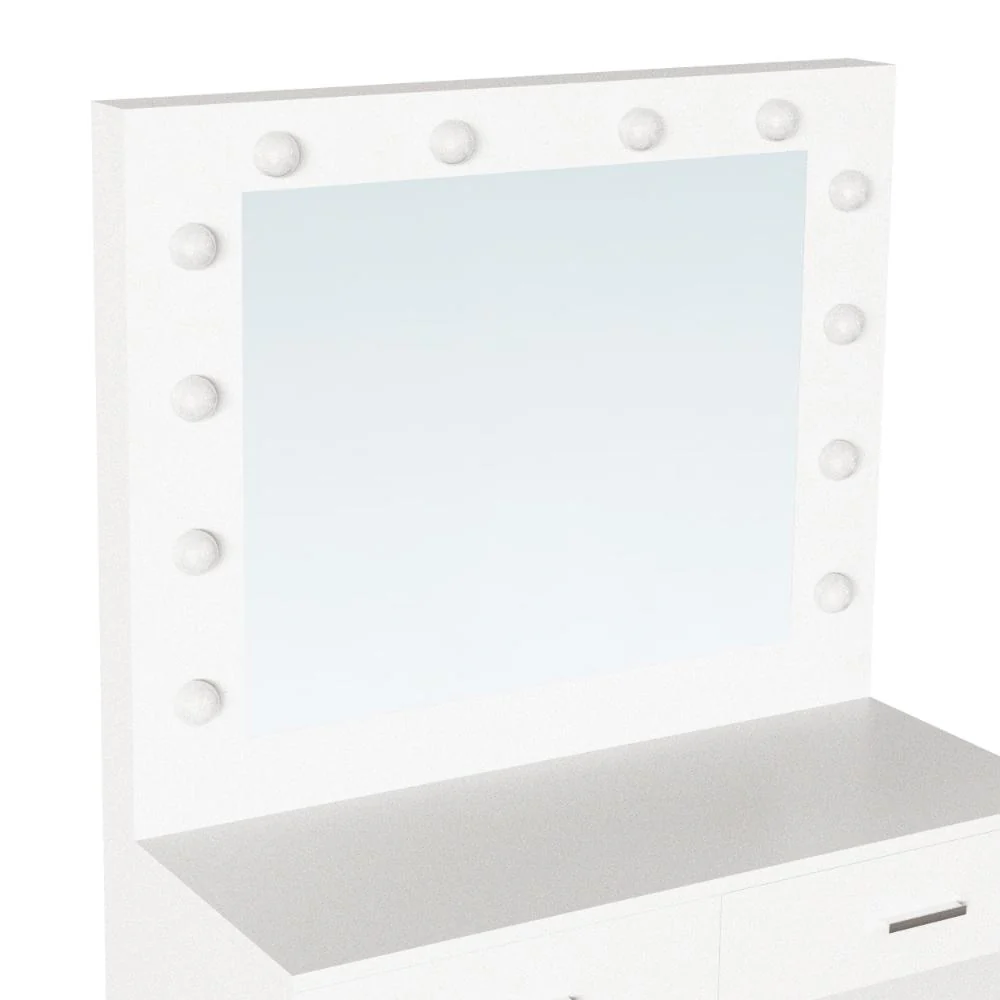 Tocador con Luces Led Bella, Blanco Mate, Incluye la Silla - Image 9