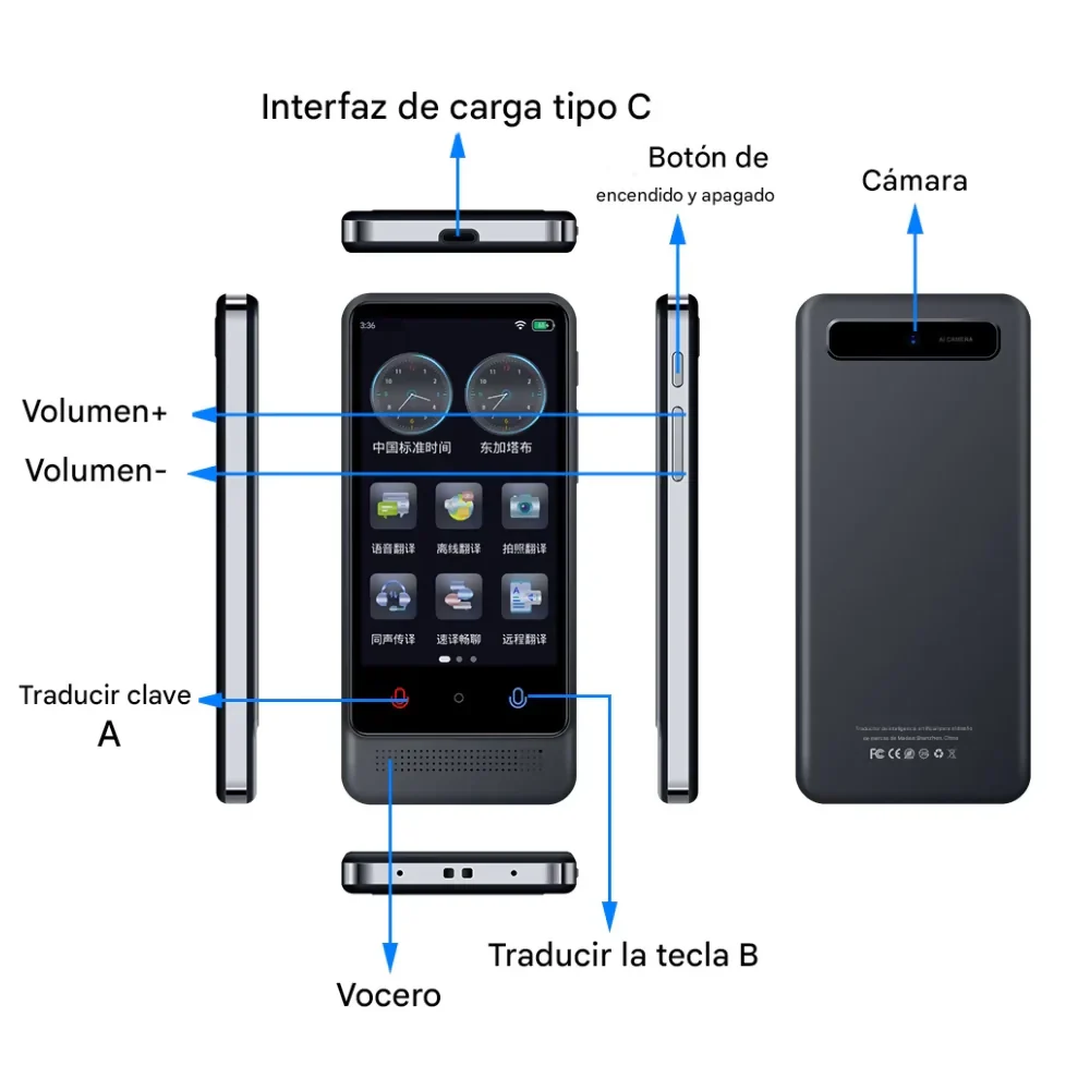 🧠TRADUCTOR IDIOMAS INTELIGENTE TIEMPO REAL 137 IDIOMAS WIFI M12 📱 - Image 3